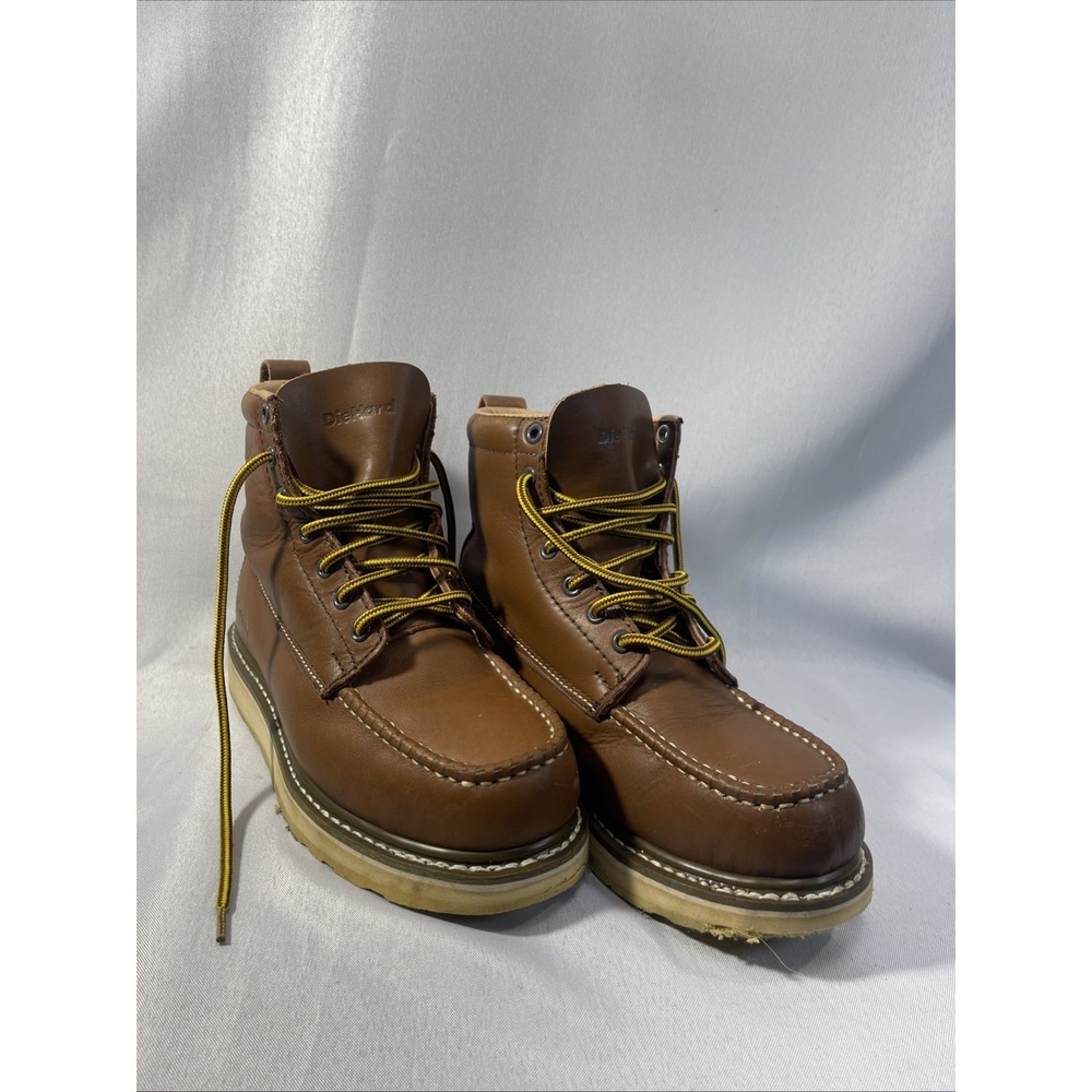 Die Hard SURTRAC Work Boots Soft Toe Men 7D Brown Tie Laces 84992 VGC